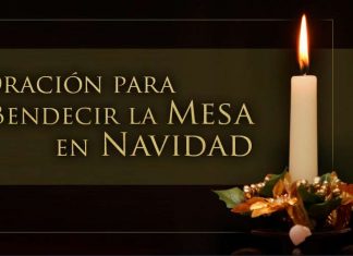 Oración para bendecir la mesa navideña